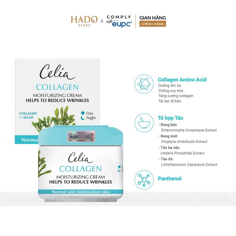 Kem dưỡng ẩm giúp giảm nếp nhăn Celia Collagen 50ml - ảnh 2