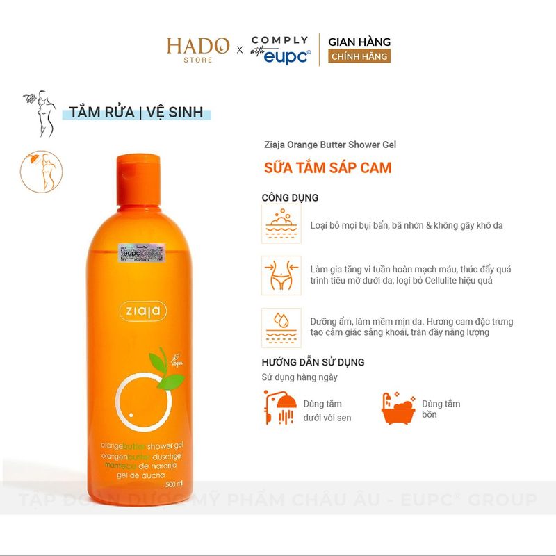 Sữa tắm Sáp cam dịu nhẹ Ziaja Orange Butter 500ml - ảnh 3