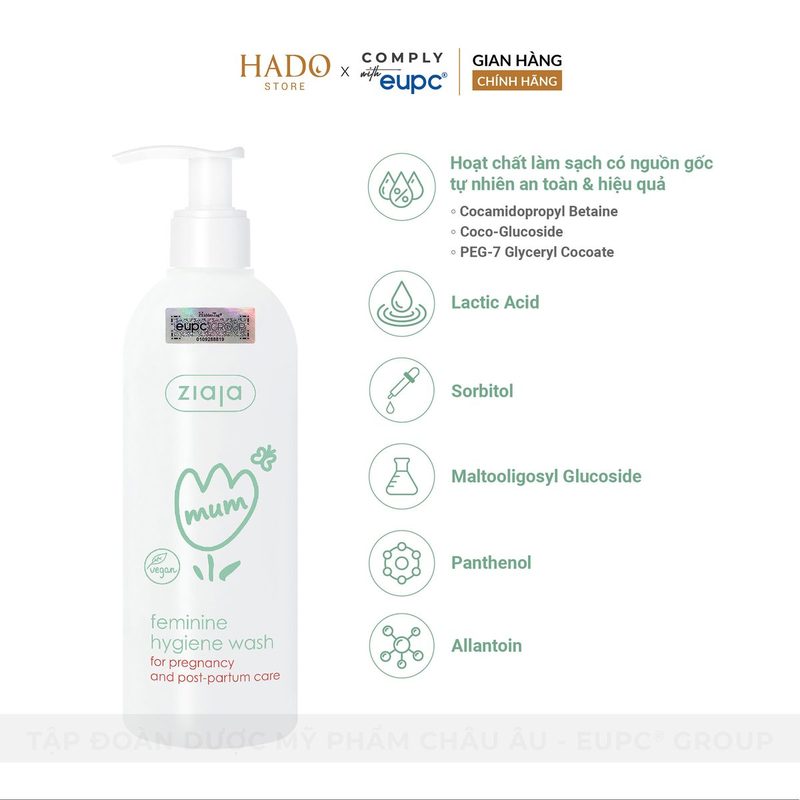 Dung dịch vệ sinh phụ nữ cho mẹ bầu Ziaja Mum 300ml
