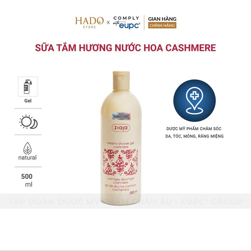 Sữa tắm dạng kem hương Cashmere Ziaja 500ml