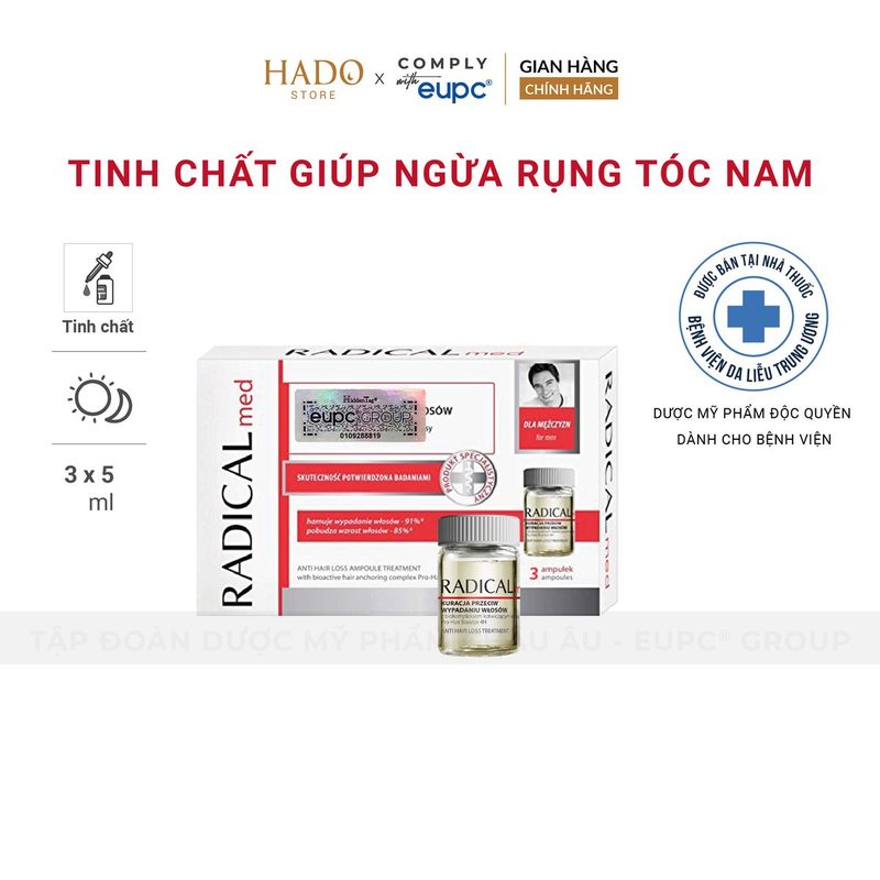 Tinh chất dưỡng tóc giảm gãy rụng cho nam Farmona Radical Med 3x5ml