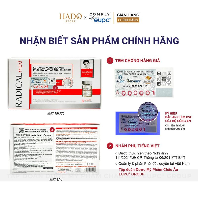 Tinh chất dưỡng tóc giảm gãy rụng cho nam Farmona Radical Med 3x5ml - ảnh 4